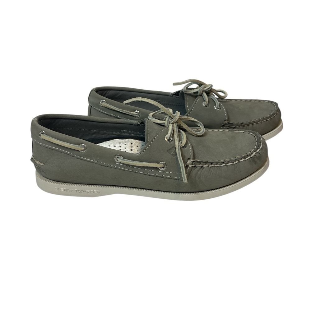 Sperry Top-Sider Women’s Boat Shoes Size‎ 8M Gray Leather Classic Nautical